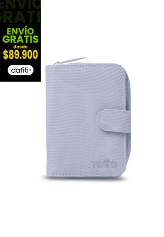 Billetera Para Mujer Texture Twi Con RFID Blocker Morada Totto
