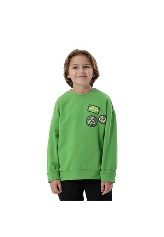 Buzo Cuello Redondo Para Niño Rawkid Color Verde Totto