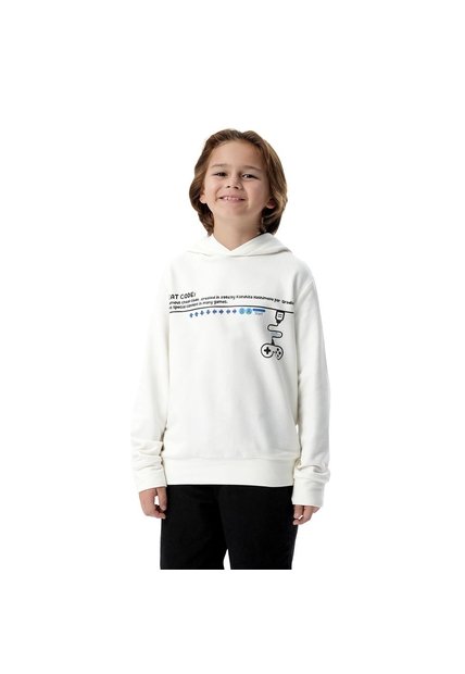 Buzo Cuello Redondo Para Niño Gameup Color Blanco