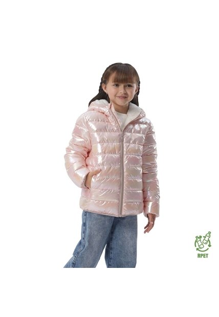 Chaqueta Doble Faz Para Niña Boa Terreo/Blanco