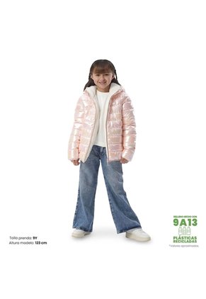 Chaqueta Doble Faz Para Niña Boa Terreo/Blanco