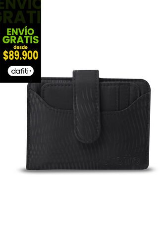 Billetera Para Mujer Texture Dull Con RFID Blocker Negra Totto