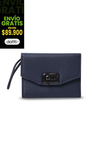 Billetera Para Mujer Smooth Ney Con RFID Blocker Azul Totto