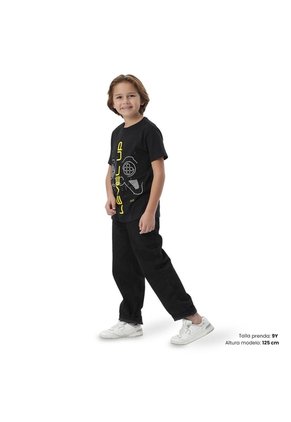 Camiseta Para Niño Proyecty Color Negra