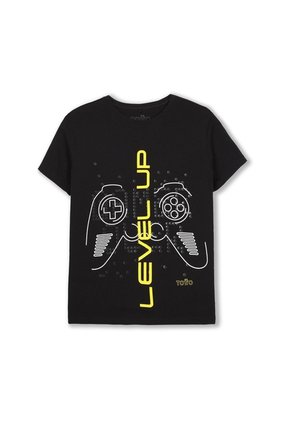 Camiseta Para Niño Proyecty Color Negra