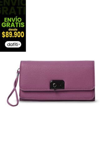 Billetera Para Mujer Smooth Sub Con RFID Blocker Rosada Rose Totto