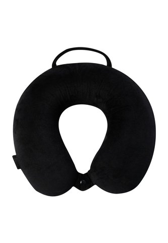Almohada De Viaje Memory Foam Jet Pillow Negra Totto