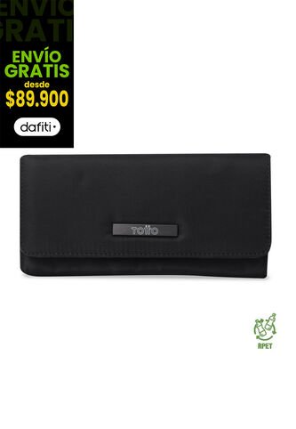 Billetera Para Mujer Adelaide 2 Con RFID Blocker Negra Totto