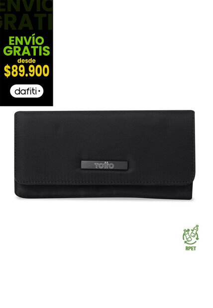 Billetera Para Mujer Adelaide 2 Con RFID Blocker Negra