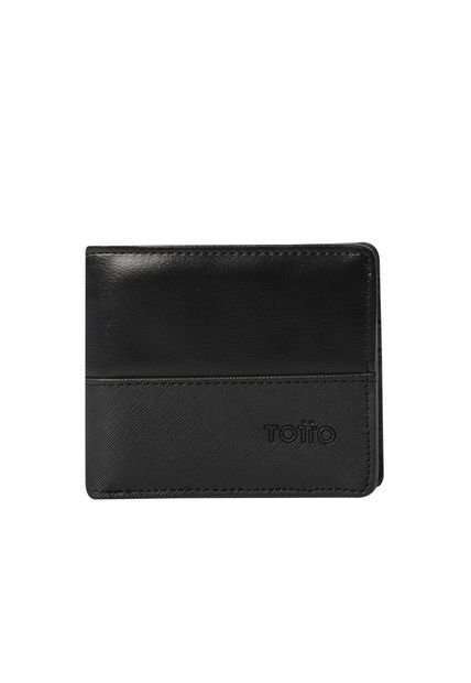 Billetera Saffiano Kri Con RFID Blocker Negra