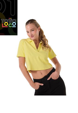 Camisa Polo Saba Para Mujer Amarilla Totto