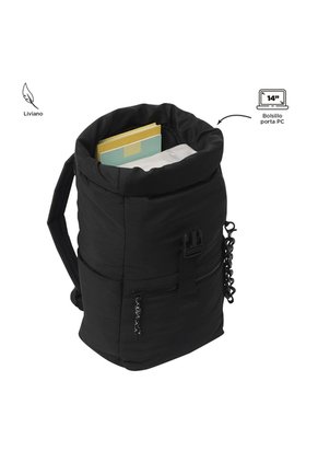 Morral Universitario Escandinavia Porta PC 14" Negro Mujer