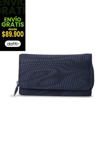 Billetera Para Mujer Texture Var Con RFID Blocker Azul