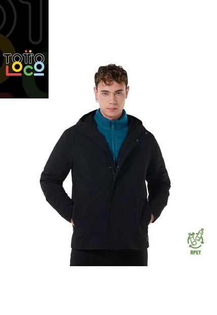 Chaqueta Acolchada Para Hombre Maubois 3 En 1 Negra