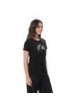 Camiseta Estampada Para Mujer Dusti Manga Corta Negra de Totto