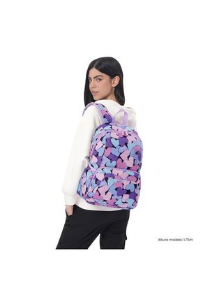 Morral Universitario Ometto 2.0 Print Mujer Con Corazones