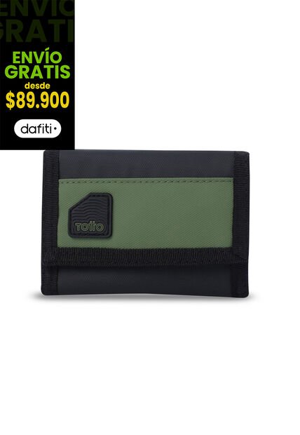 Billetera Para Hombre Contrast Chain Con RFID Blocker Negra