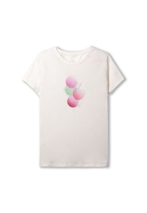 Camiseta Estampada Para Mujer Dusti Manga Corta Blanca