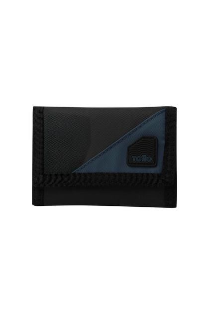 Billetera Contrast Can Con RFID Blocker Negra/Azul