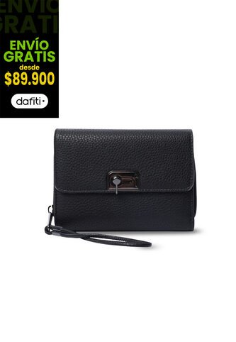 Billetera Para Mujer Smooth Cri Con RFID Blocker Negra Totto