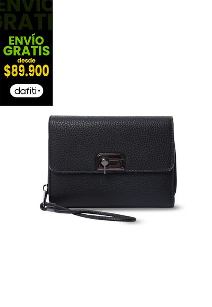 Billetera Para Mujer Smooth Cri Con RFID Blocker Negra