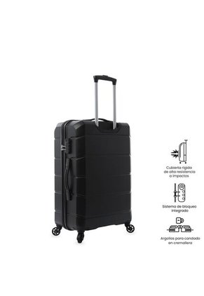 Maleta De Viaje Mediana 360 Rayatta Negra
