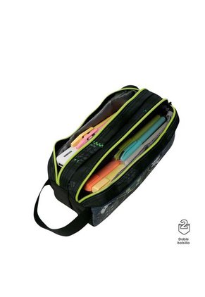 Cartuchera Escolar Para Niño Monster Race Negra