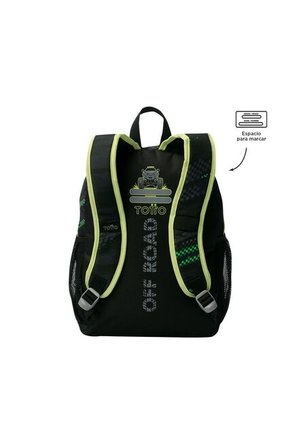 Morral Para Niño Monster Race Mediano Negro