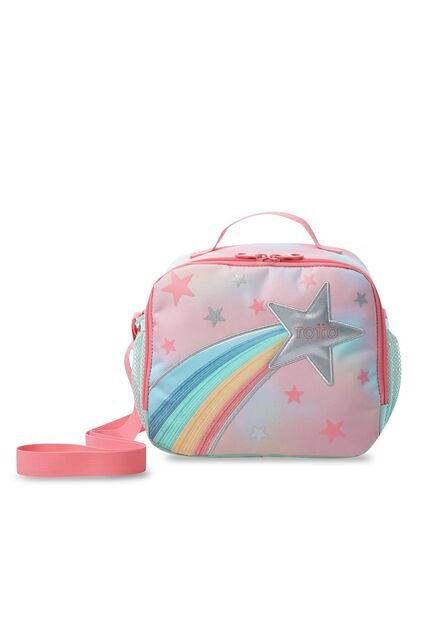 Lonchera Térmica Para Niña Rainbow Star Grande Rosada
