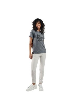 Camiseta Para Mujer Thinky Gris