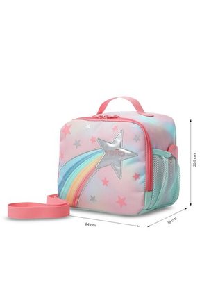 Lonchera Térmica Para Niña Rainbow Star Grande Rosada
