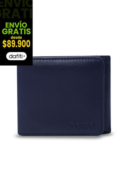 Billetera Para Hombre Ermatto Con RFID Blocker Azul