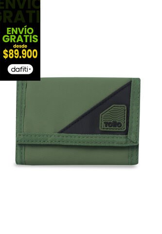 Billetera Para Hombre Contrast Can Con RFID Blocker Verde Totto