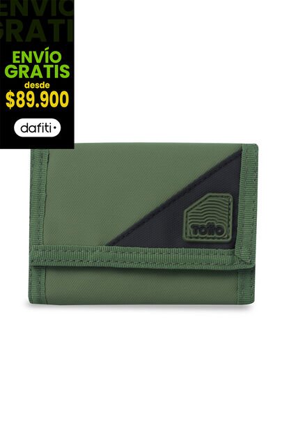 Billetera Para Hombre Contrast Can Con RFID Blocker Verde