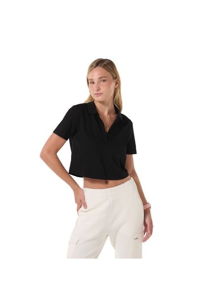 Camisa Polo Saba Para Mujer Negra
