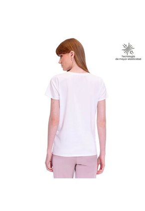 Camiseta Estampada Para Mujer Prime Manga Corta Blanca