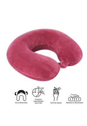 Almohada De Viaje Memory Foam Rosa Pylot