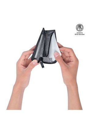 Billetera De Cuero Staty Negra Pequeña