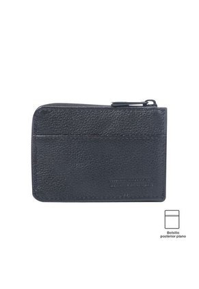 Billetera De Cuero Staty Negra Pequeña