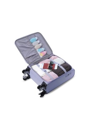 Maleta De Cabina 360 Liviana 10 Kilos Morada