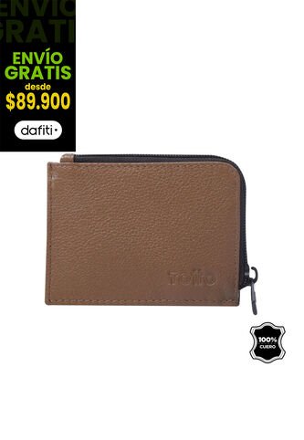 Billetera De Cuero Slice Terreo Pequeña Totto