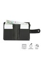 Billetera Texture Twi Con RFID Blocker Negra de Totto