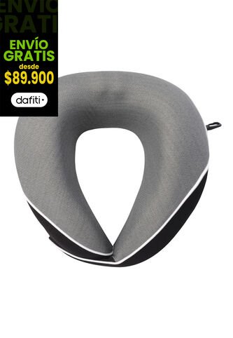 Almohada De Viaje Memory Foam Plane Negra Totto