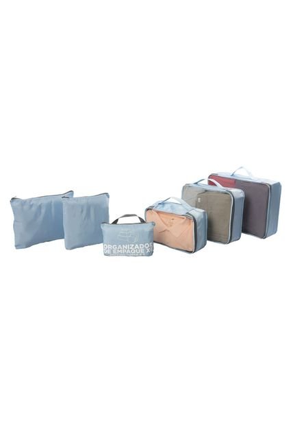 Organizador De Viaje Packing Cube X 6 Azul