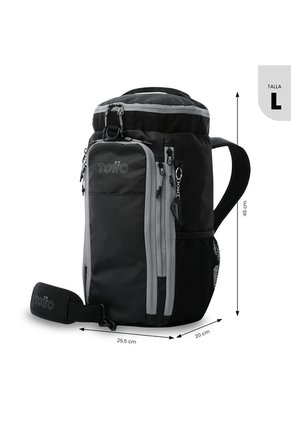 Morral De Viaje Plegable 2 En 1 Gosum Grande Negro