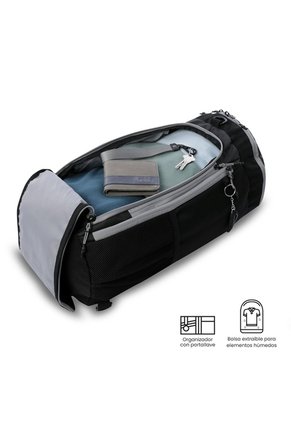 Morral De Viaje Plegable 2 En 1 Gosum Grande Negro
