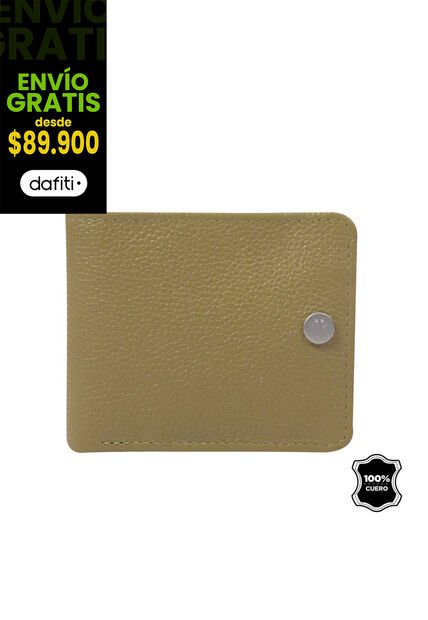 Billetera De Cuero Tooine Amarilla Pequeña