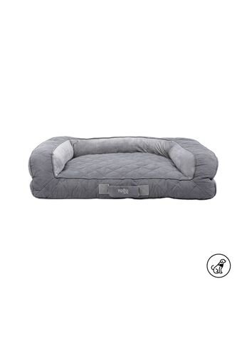 Cama Para Perros Acolchada Alina Gris Con Colchón Extraíble Totto