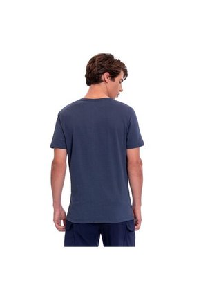 Camiseta Estampada Para Hombre Atena Manga Corta Azul