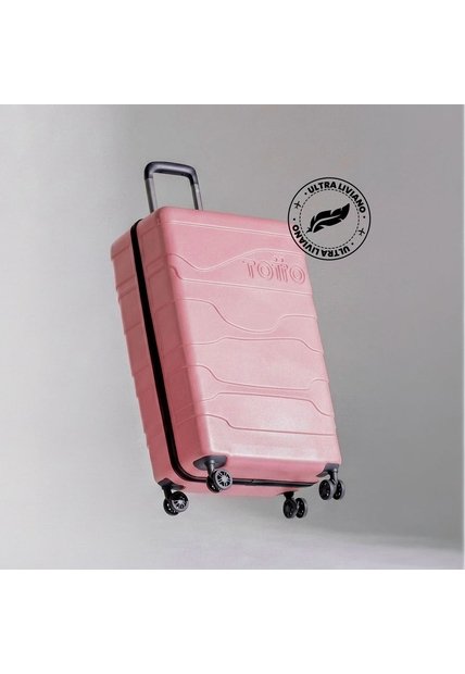 Maleta De Viaje Grande 23 Kilos Gravity Ultraliviana Rosada